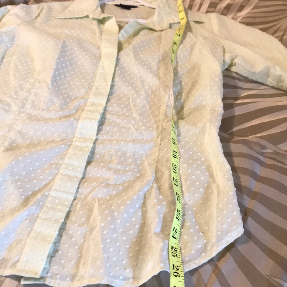 Lime Green Polka Dot Blouse - Picture 6 of 6
